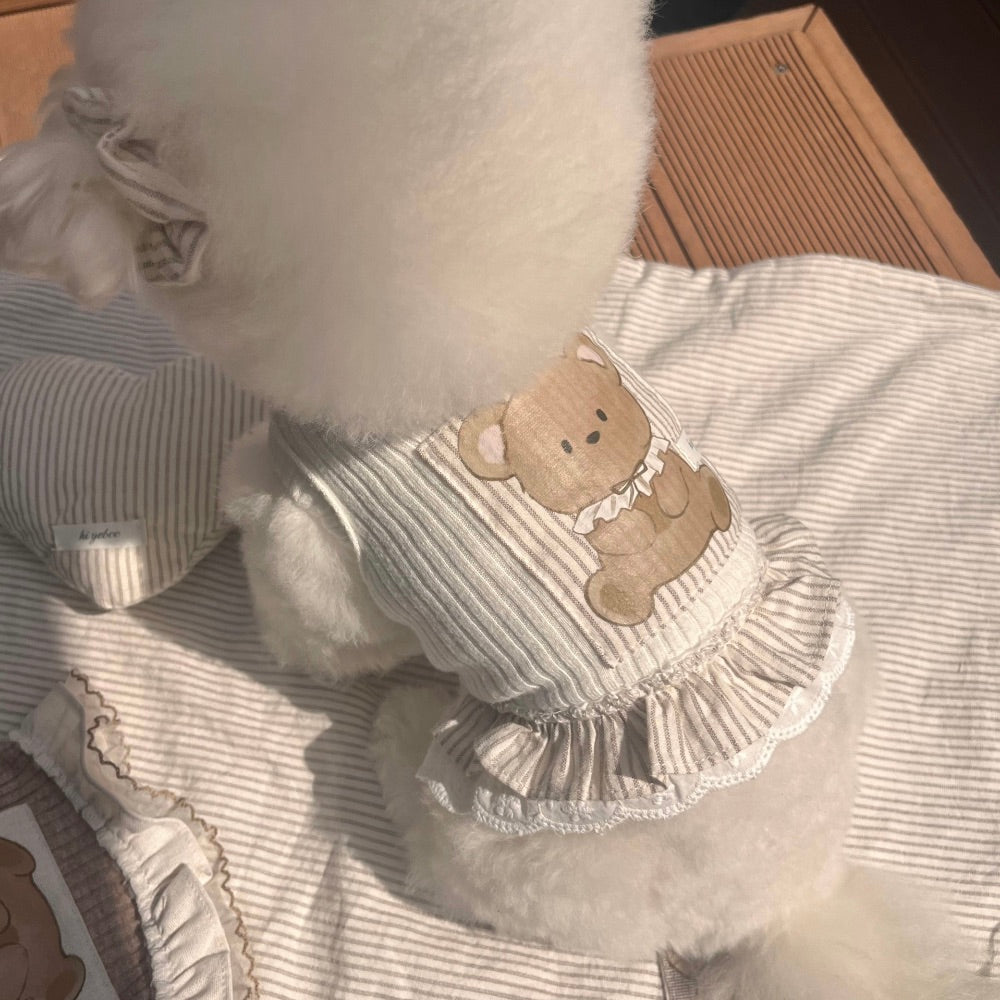 即納【Hi Yeboo】Bobo Bear Sleeveless（Ivory / Brown）