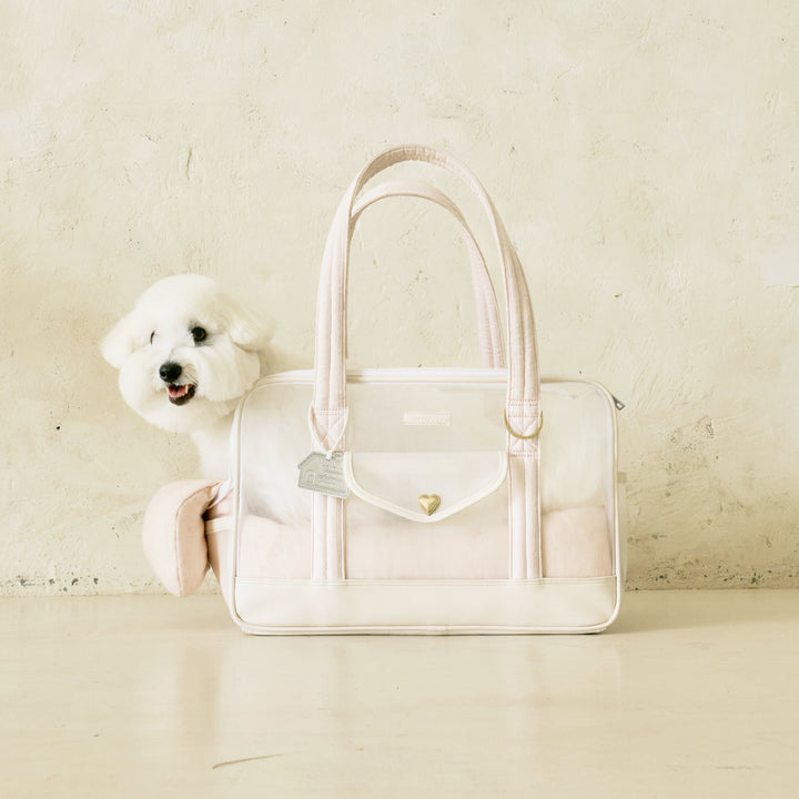 ※予約販売【seoru】Mesh Ballon Bag(Ivory&Pink)