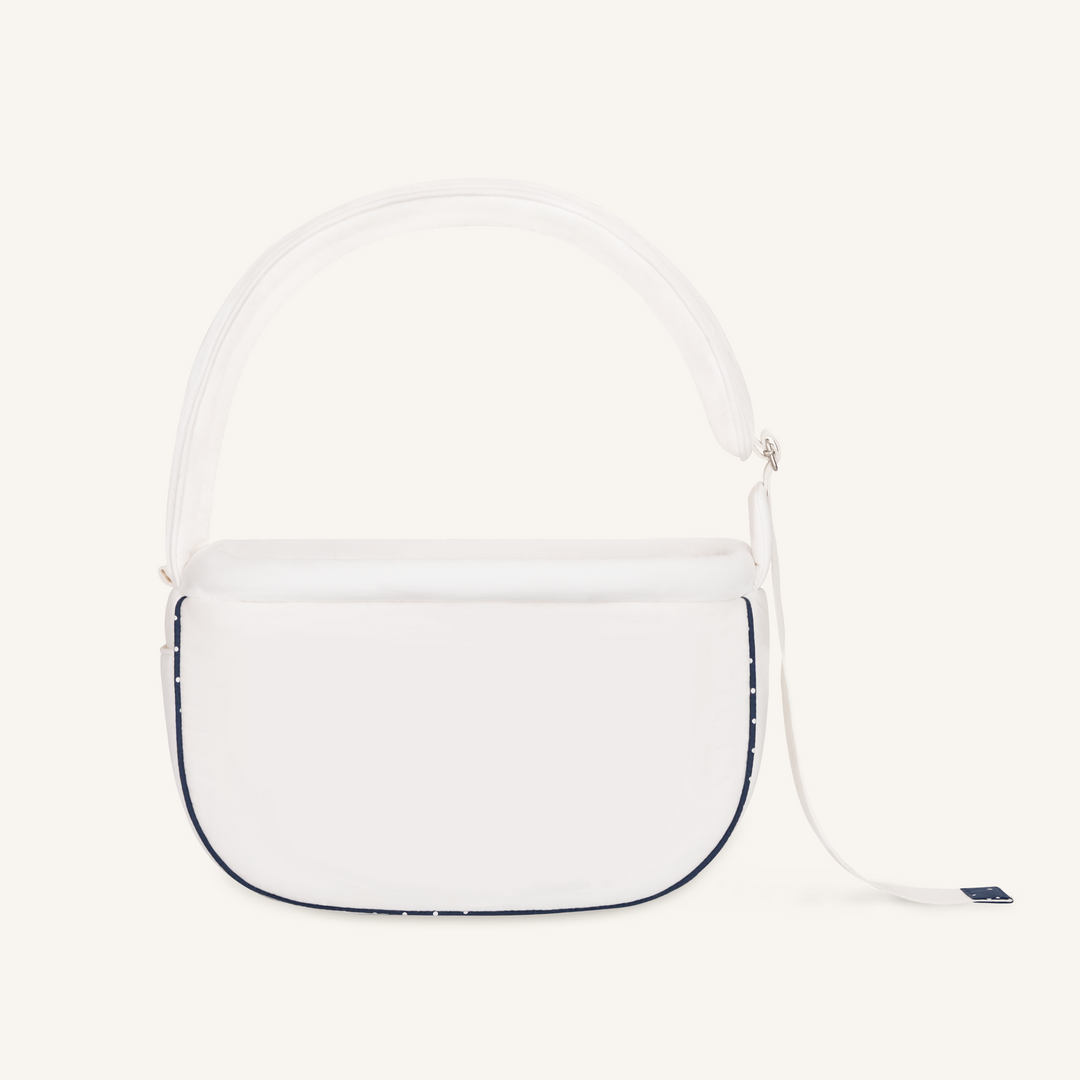 ※予約販売【seoru】Dot Valentine Bag（Navy）｜犬用バッグ