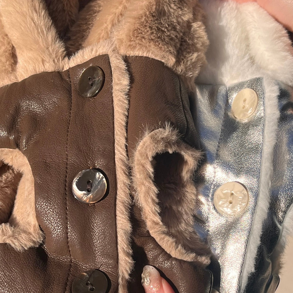 即納【Hi Yeboo】Seine Leather Jacket（Brown）