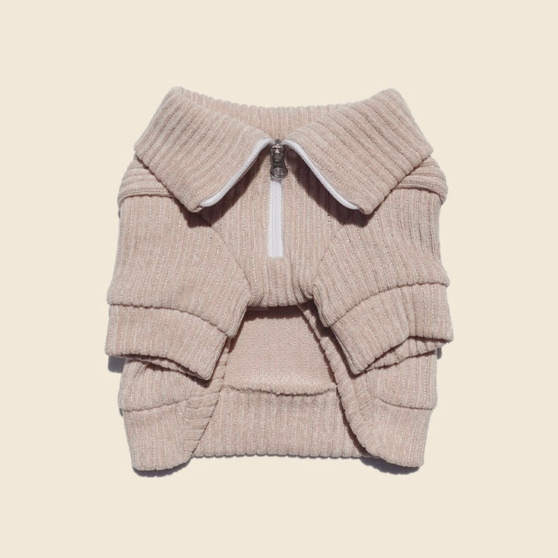 ※予約販売【CRR】Cozy Velour Half Zip-up（Beige）
