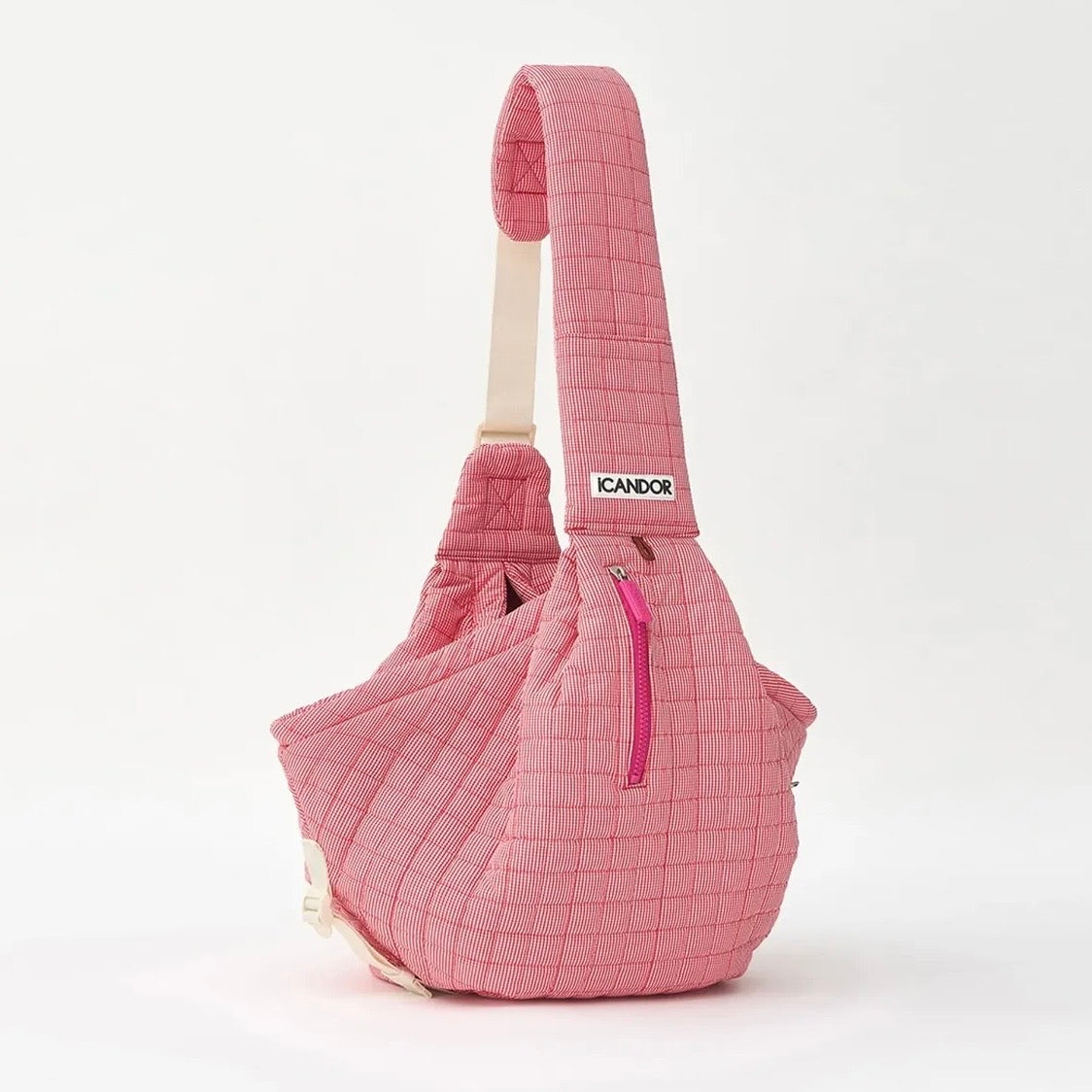 即納【iCANDOR】DUMPLING BAG（ICONIC RED）｜犬用バッグ