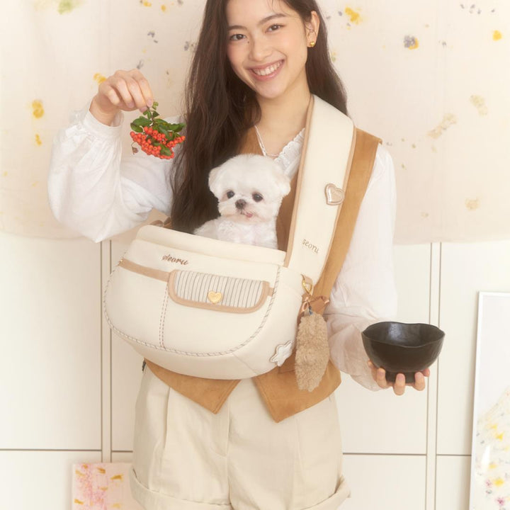 ※予約販売【seoru】Soft Valentine bag (Sand beige)