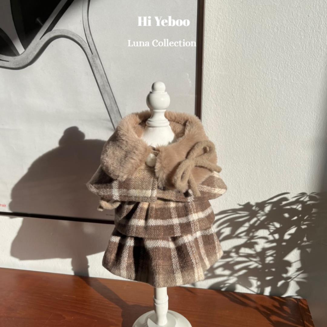 ※予約販売【Hi Yeboo】Luna Fur Cape (Brown)