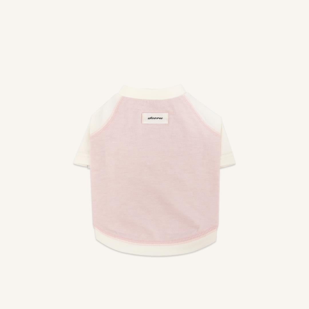※予約販売【seoru】Classic Raglan T-shirt(Baby Pink)