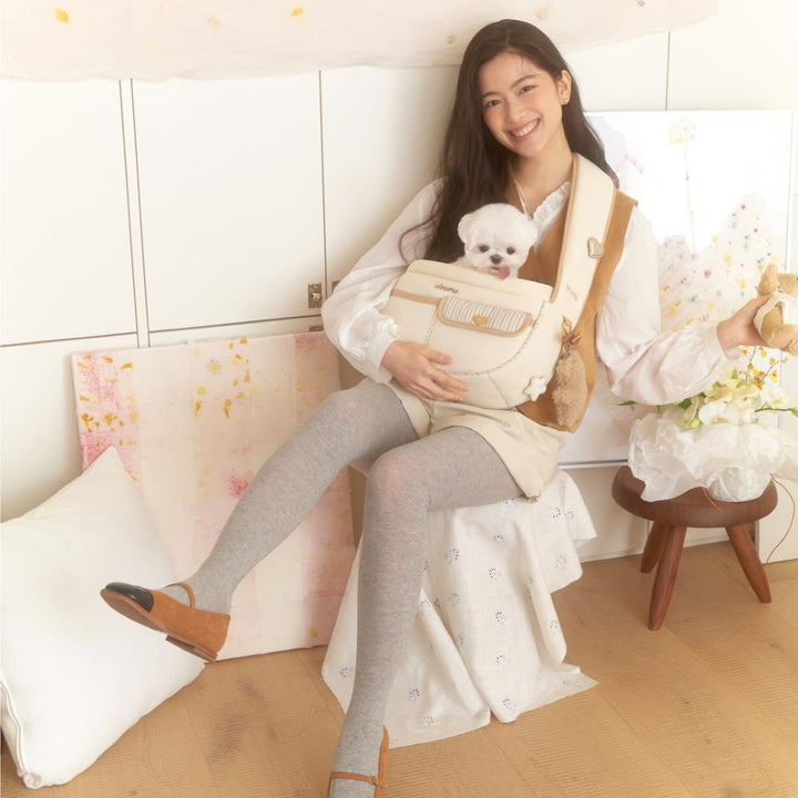 ※予約販売【seoru】Soft Valentine bag (Sand beige)