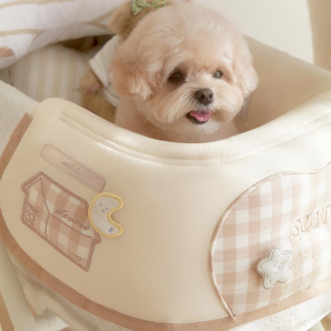 ※予約販売【seoru】house buggy guard (check beige)