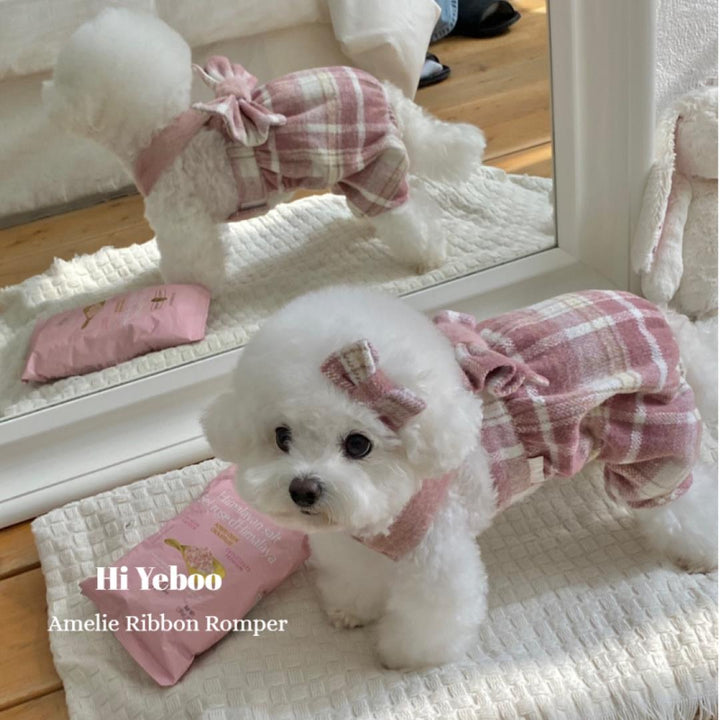 ※予約販売【Hi Yeboo】Amelie Ribbon Collection Romper(pink)