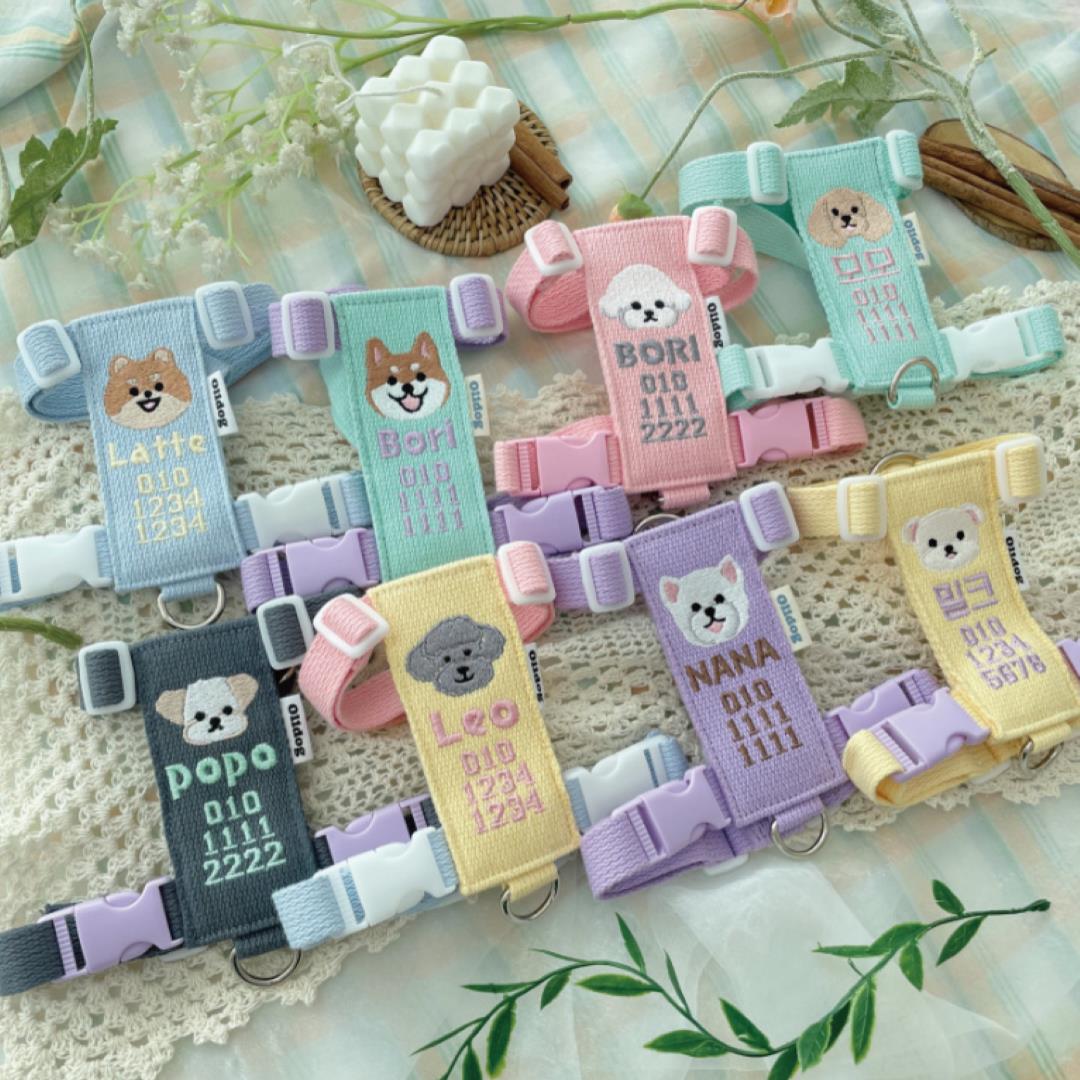 ※予約販売【ol1dog】うちの子認識マークハーネス(Cotton series)