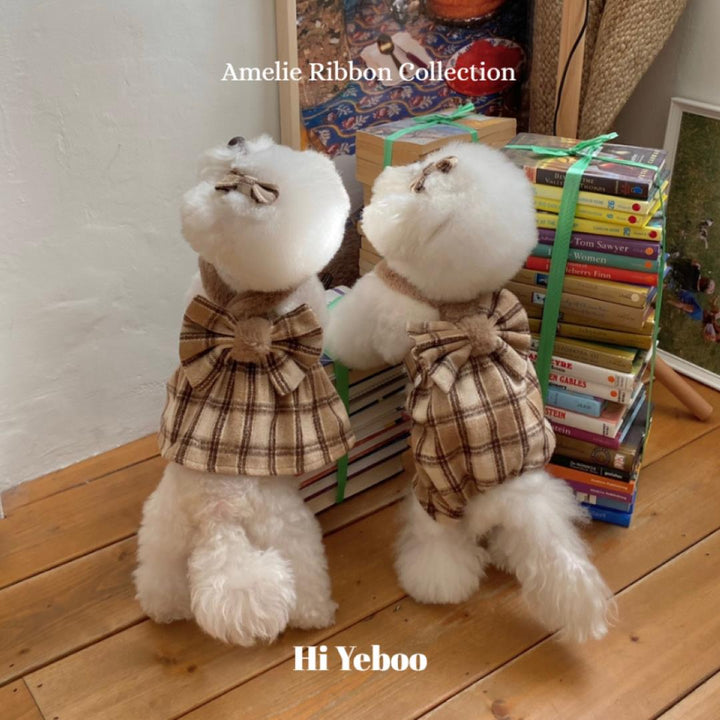 ※予約販売【Hi Yeboo】Amelie Ribbon Collection One piece(brown)