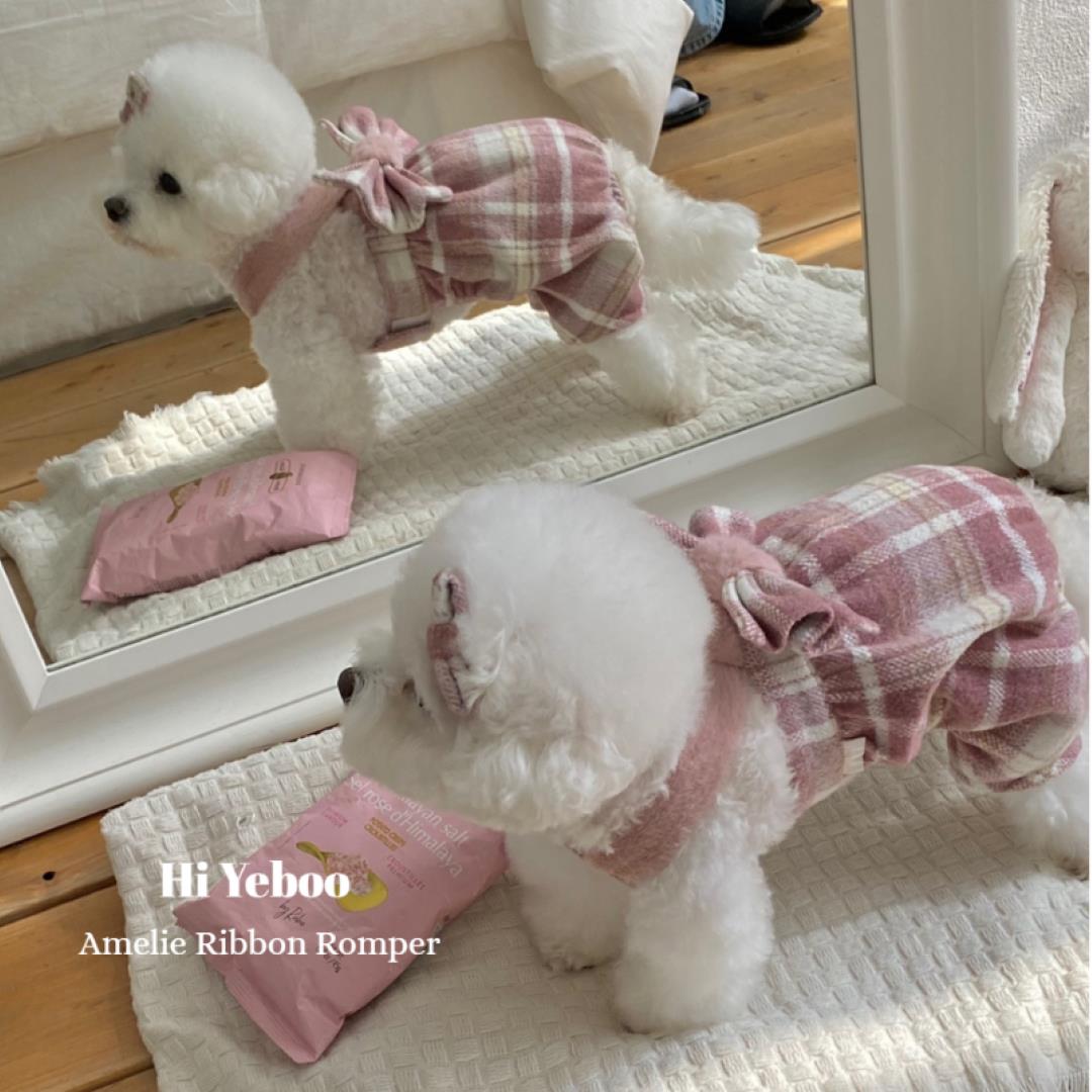 ※予約販売【Hi Yeboo】Amelie Ribbon Collection Romper(pink)