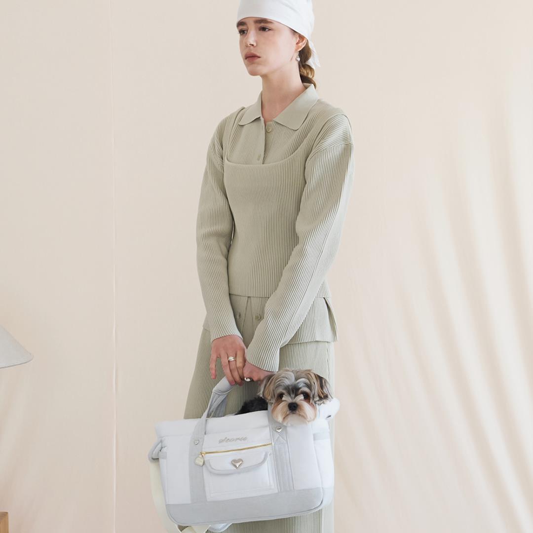 ※予約販売【seoru】Pillow bag(White grey)
