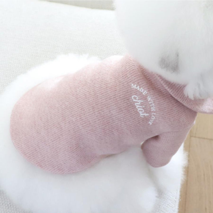 ※予約販売【Chiot】creamble knit half zip up（Indy pink）