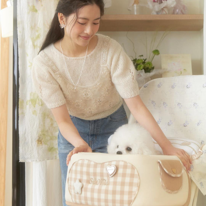 ※予約販売【seoru】house buggy guard (check beige)