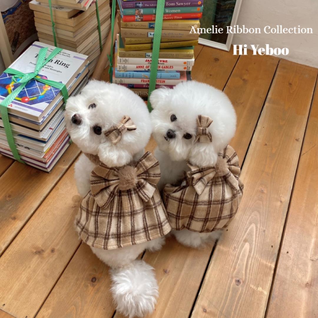 ※予約販売【Hi Yeboo】Amelie Ribbon Collection One piece(brown)