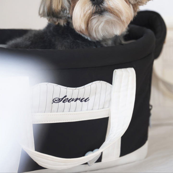 ※予約販売【seoru】Heart Veru Bag（Black）｜犬用バッグ