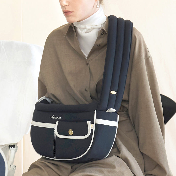 ※予約販売【seoru】Pocket Valentine Bag（Black）｜犬用バッグ