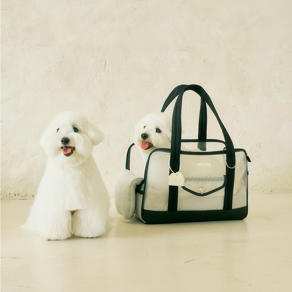 ※予約販売【seoru】Mesh Ballon Bag（Black&Grey）※LINE＆メルマガ限定先行SALE対象外
