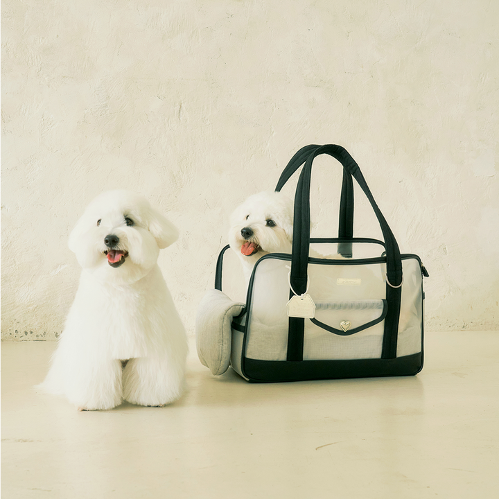 ※予約販売【seoru】Mesh Ballon Bag（Black&Grey）※LINE＆メルマガ限定先行SALE対象外