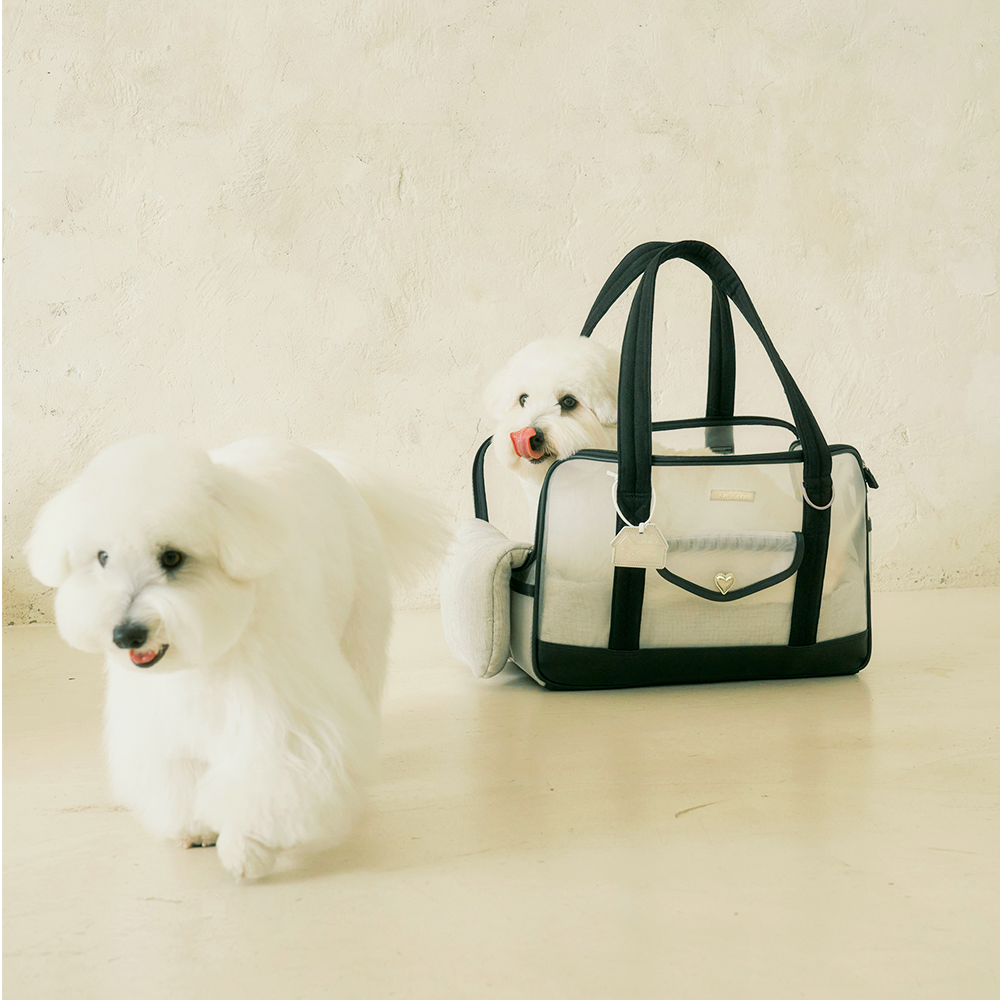 ※予約販売【seoru】Mesh Ballon Bag（Black&Grey）※LINE＆メルマガ限定先行SALE対象外