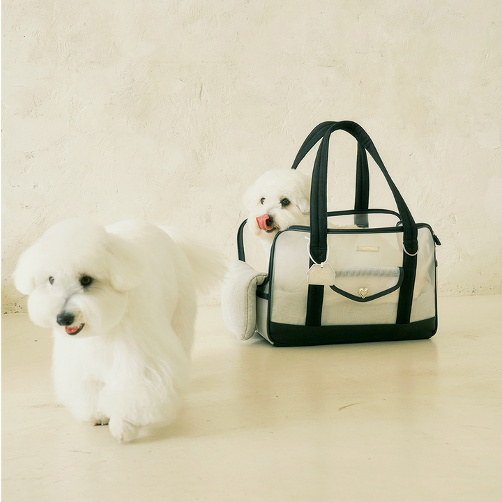 ※予約販売【seoru】Mesh Ballon Bag（Black&Grey）※LINE＆メルマガ限定先行SALE対象外