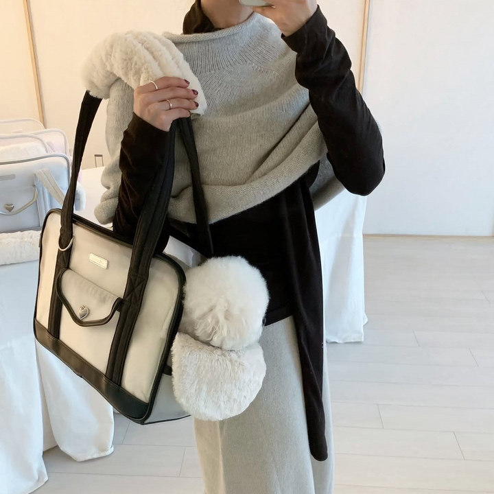 ※予約販売【seoru】Fur-bumper Cushion Set（Mesh Ballon Bag専用）