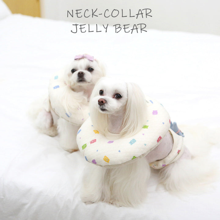 ※予約販売【ITS DOG】Organic Integrated Quilted Neck Collar (Jelly Bear)