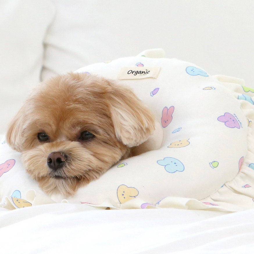 ※予約販売【ITS DOG】Organic Integral Frill Neck Collar (Jelly bunny)