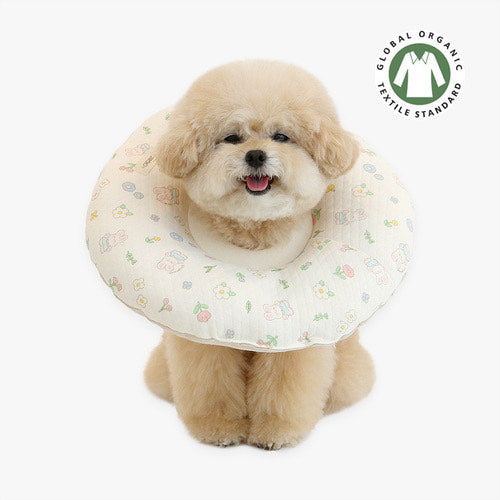 ※予約販売【ITS DOG】Organic Integrated Quilted Neck Collar (banny garden）