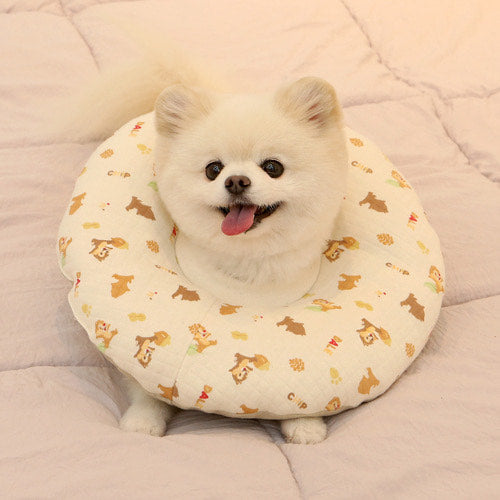 ※予約販売【ITS DOG】Organic Integrated Quilted Neck Collar (Chip & Dale）