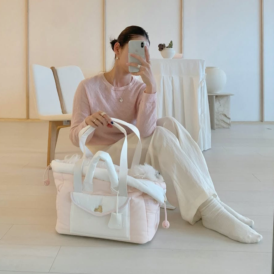 ※予約販売【seoru】Letter Bag (Dot Pink)