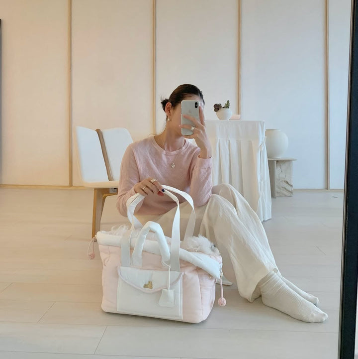 ※予約販売【seoru】Letter Bag (Dot Pink)