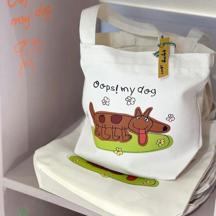 即納【OOPS! MY DOG】Mini Walking Tote Bag（Odd Dog）