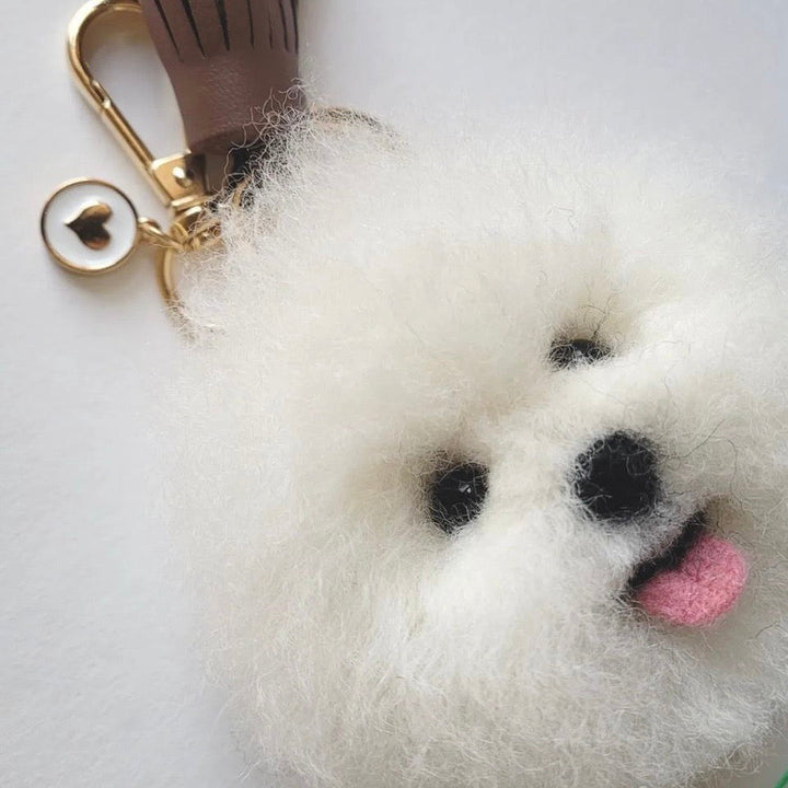 ※予約販売【needle felt】Wool Doll Key Ring（Dog）