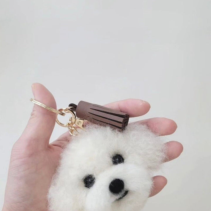※予約販売【needle felt】Wool Doll Key Ring（Dog）