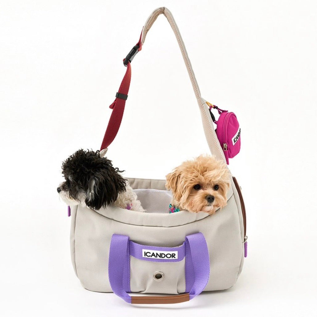 ※予約販売【iCANDOR】PEEK-A-BOO BAG（Plum Gray）