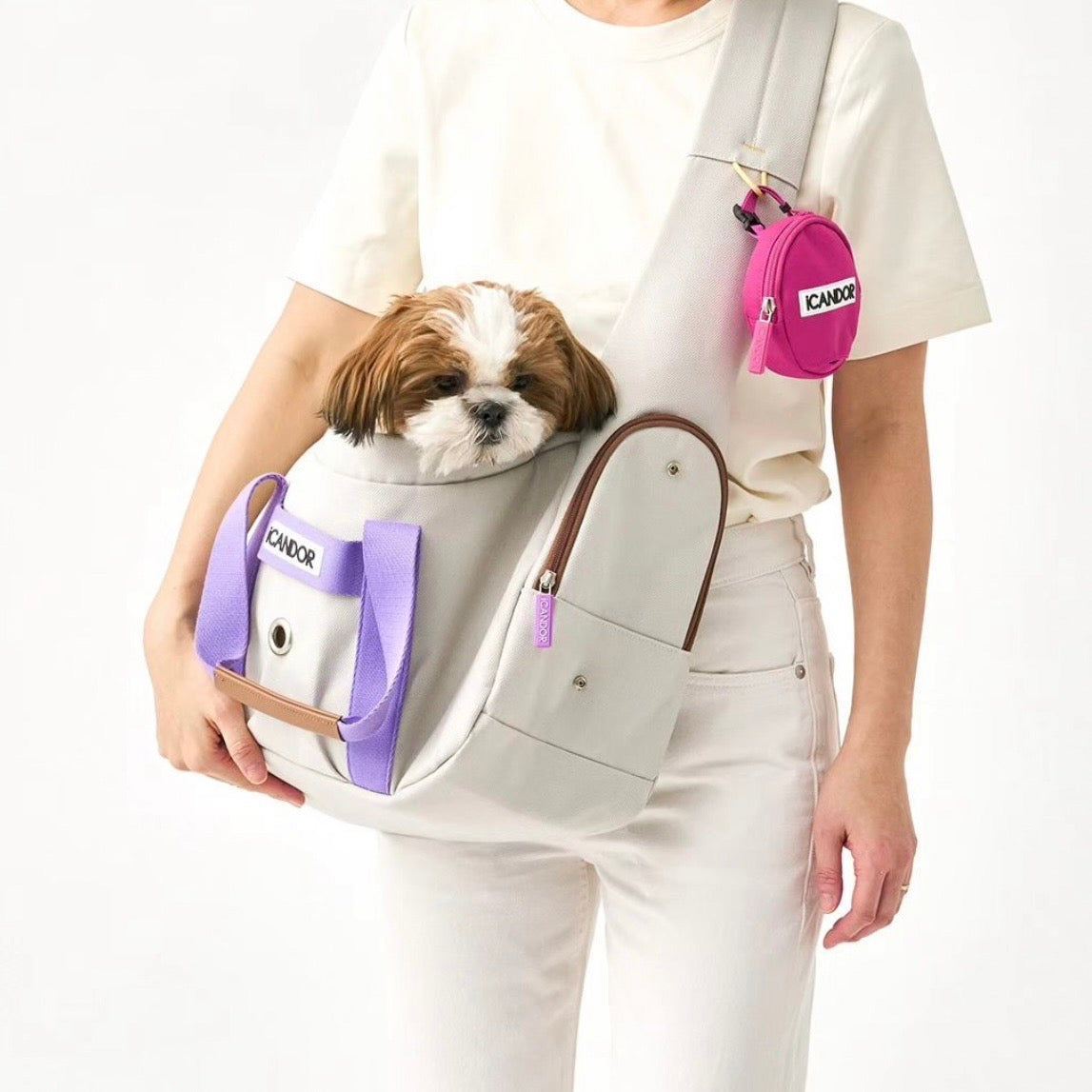 即納【iCANDOR】PEEK-A-BOO BAG（Plum Gray）