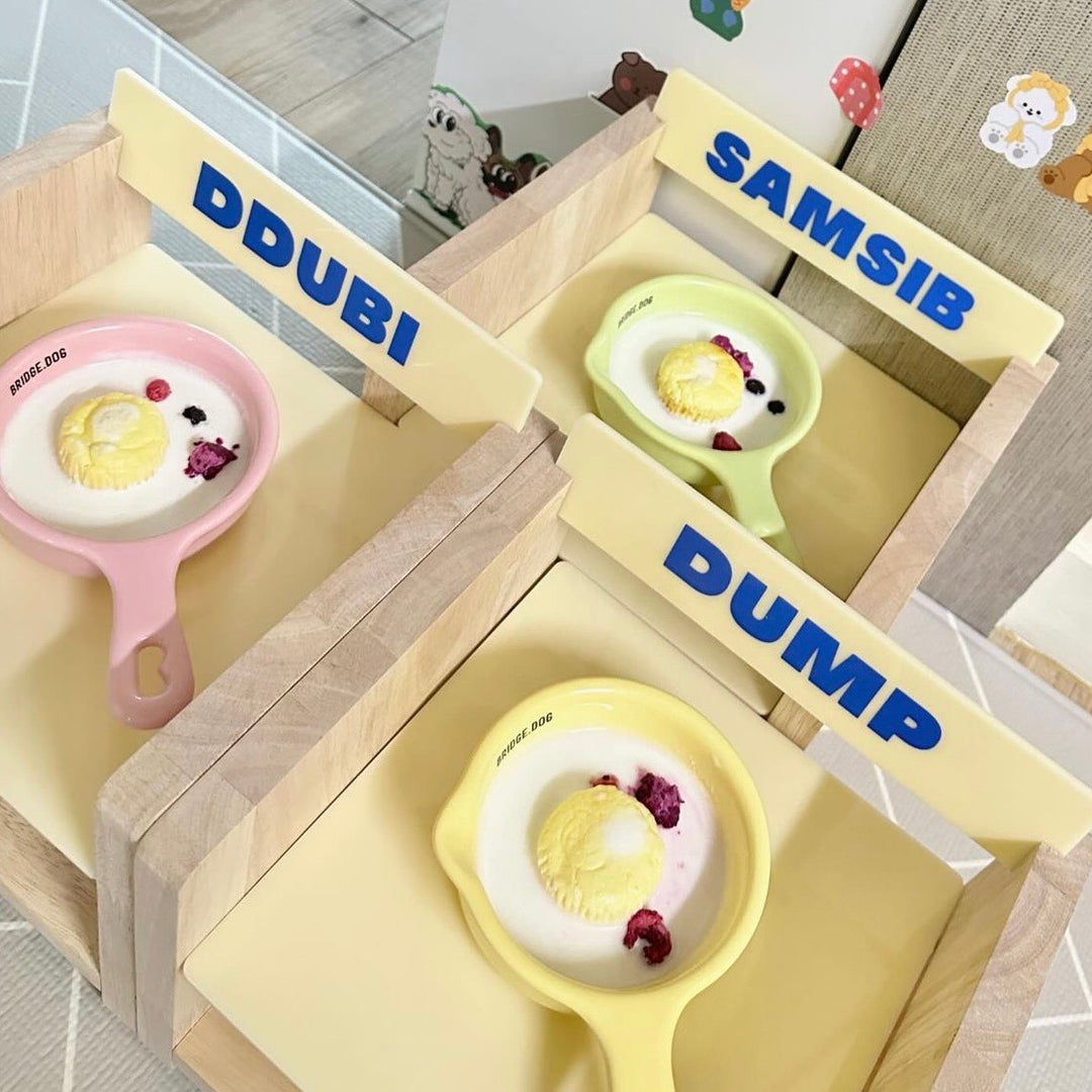 ※予約販売【Amob】Puppy Naming Tableware Wood Table（小型犬・猫用）