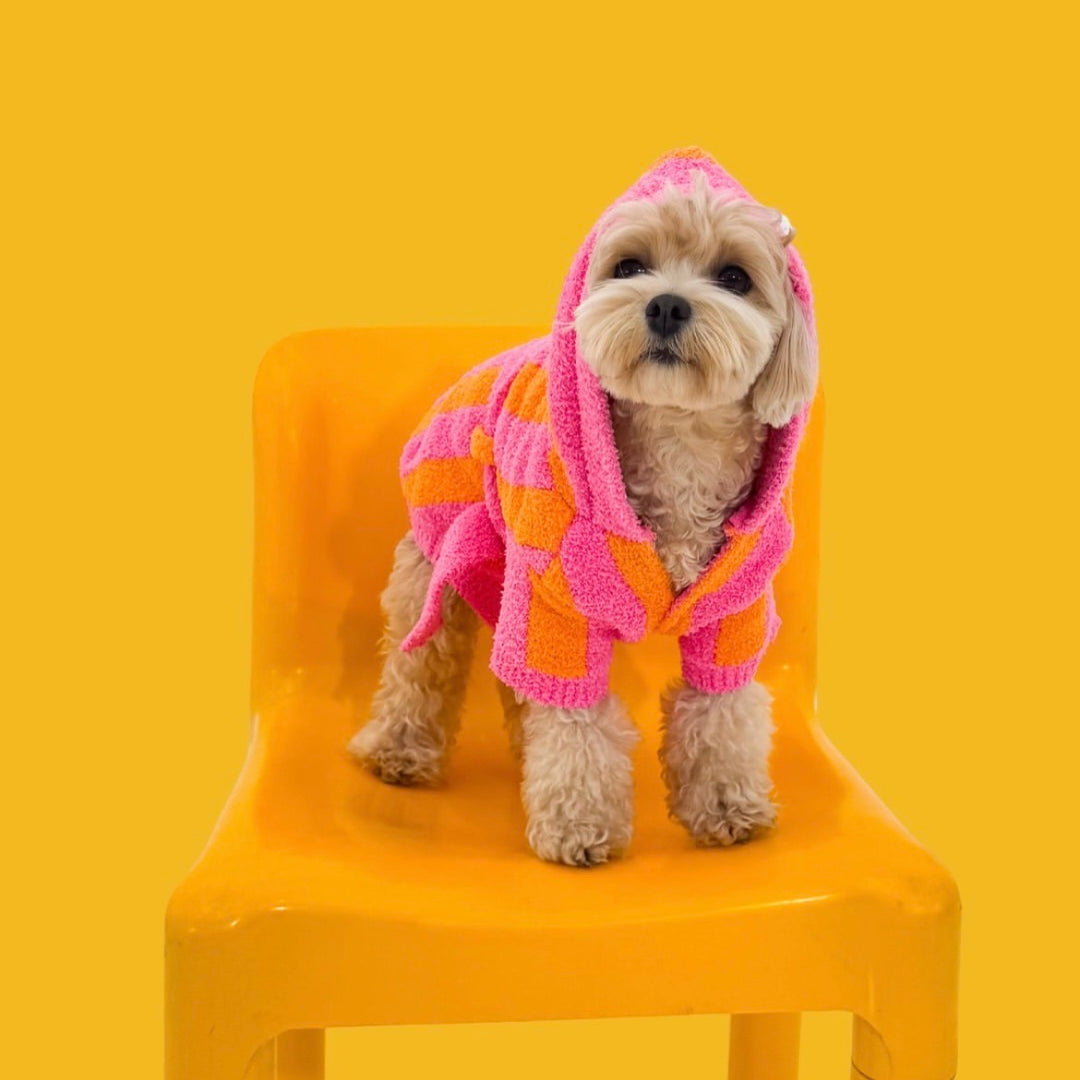 ※予約販売【TOOF】LOLLIPOP PUPPY ROBE（ORANGE/PINK）