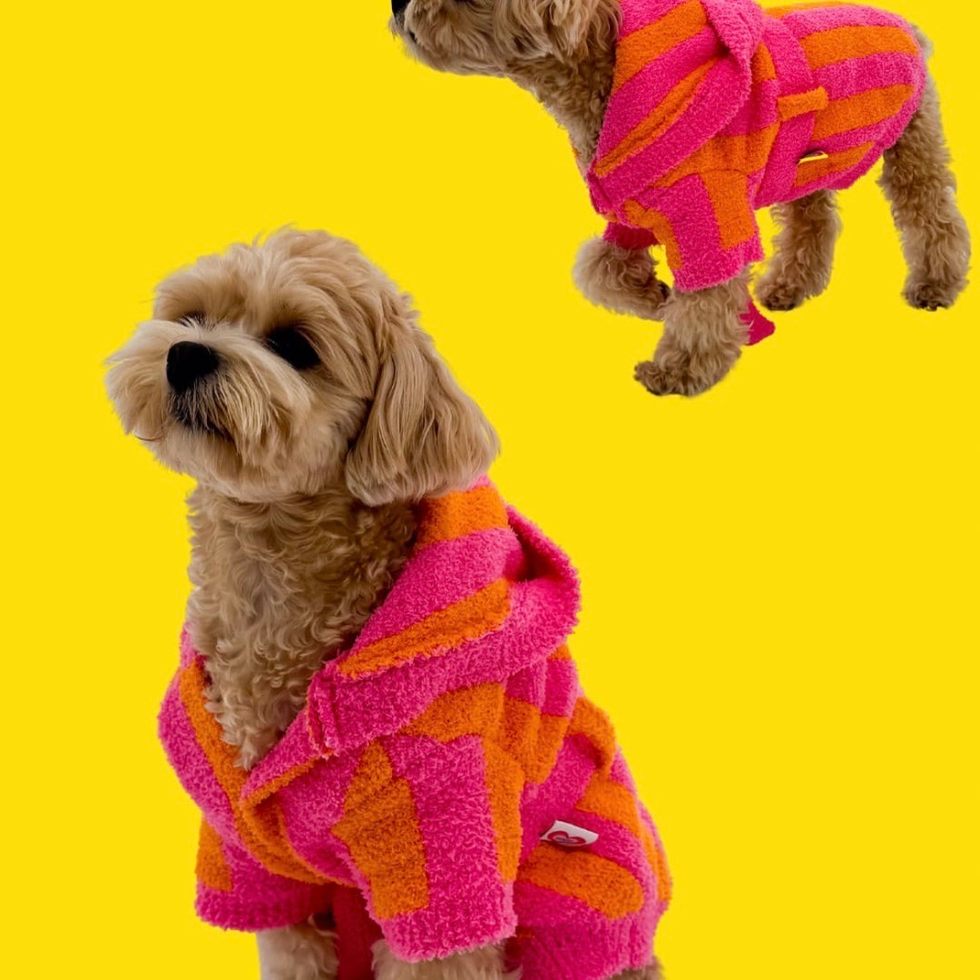 ※予約販売【TOOF】LOLLIPOP PUPPY ROBE（ORANGE/PINK）