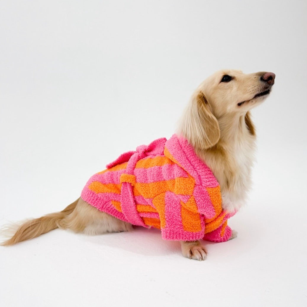 ※予約販売【TOOF】LOLLIPOP PUPPY ROBE（ORANGE/PINK）