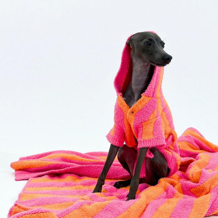 ※予約販売【TOOF】LOLLIPOP PUPPY ROBE（ORANGE/PINK）