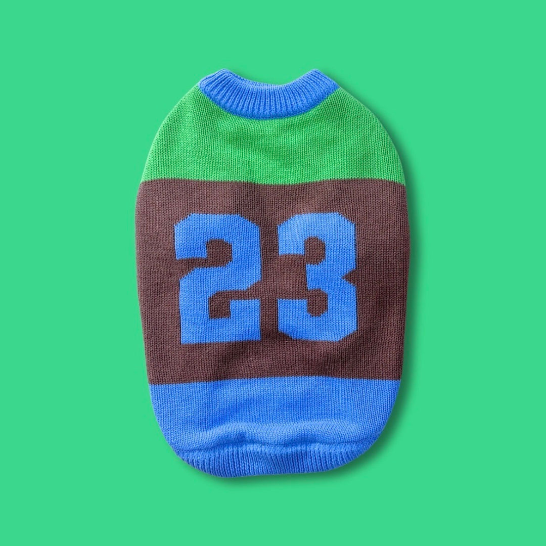 ※予約販売【TOOF】SPORTY VARSITY SWEATER（GREEN/BROWN/BLUE）