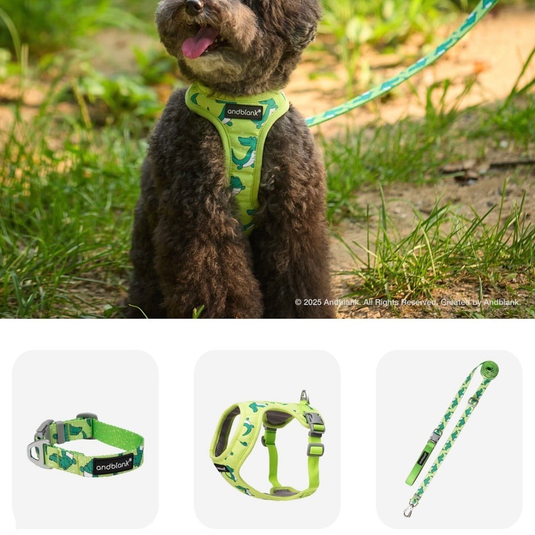 ※予約販売【andblank】ICONIC Lazy Crocodile Hands Free Leash（Green）