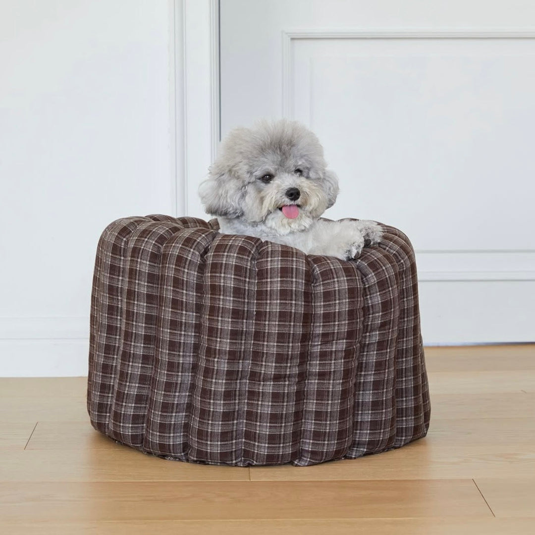 ※予約販売【azalea】Canele Cushion Flannel（Check Brown）