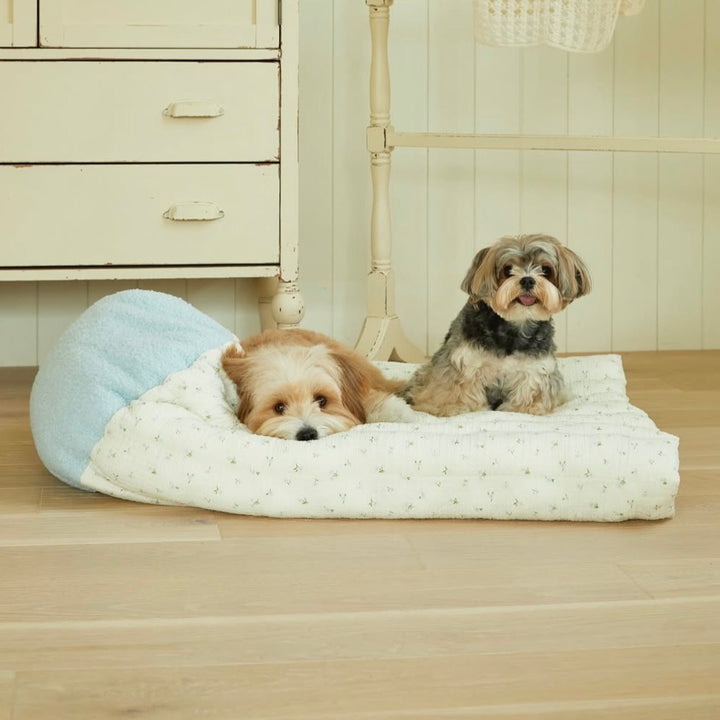 即納【azalea】Canele Cushion（flower soft canele / sky）