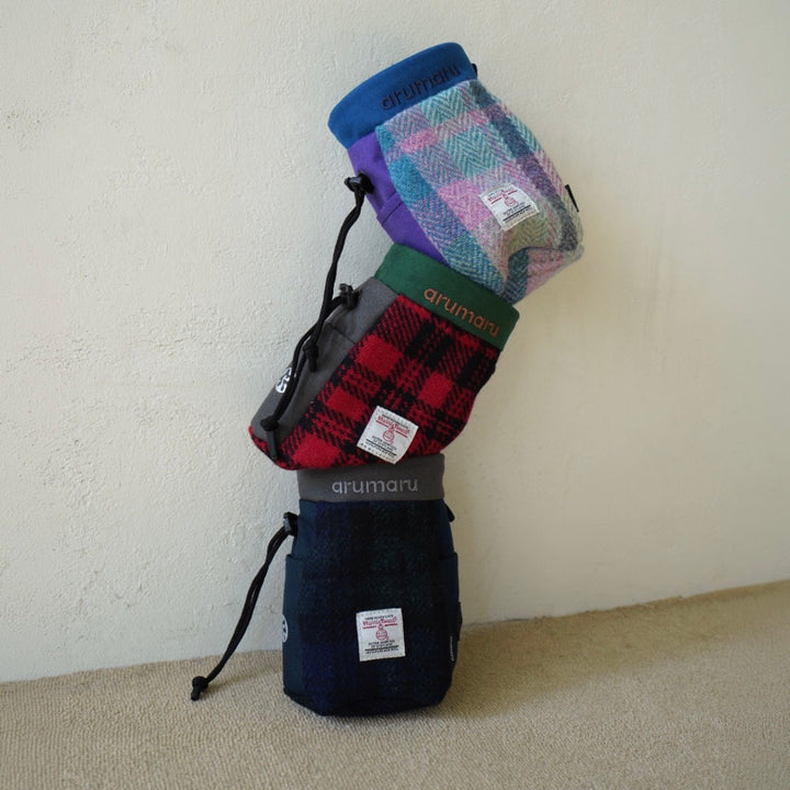 ※予約販売【ARUMARU】HARRIS TWEED × ARUMARU Treat Bag（Red）