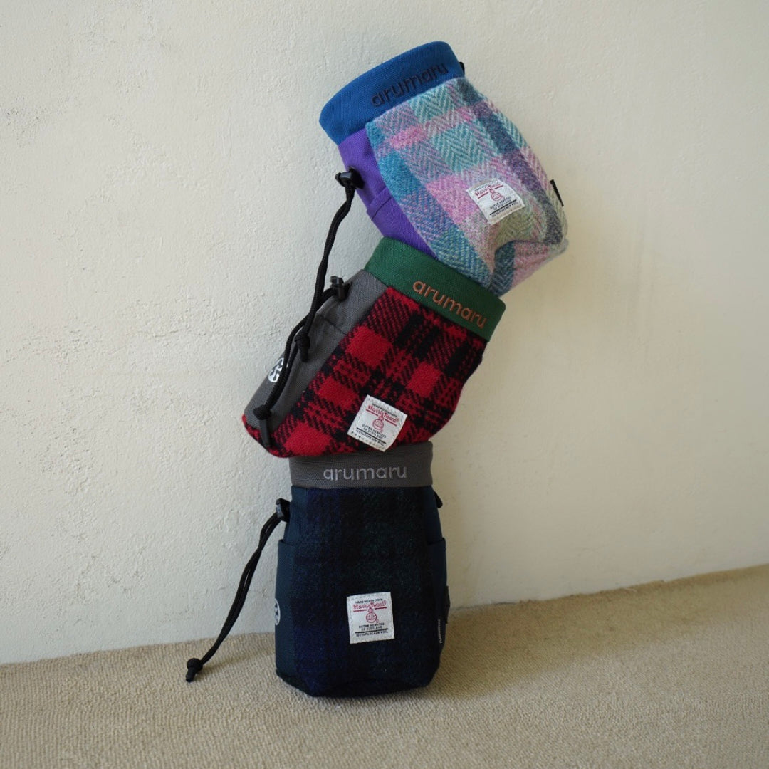 ※予約販売【ARUMARU】HARRIS TWEED × ARUMARU Treat Bag（Purple）