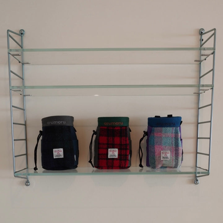 ※予約販売【ARUMARU】HARRIS TWEED × ARUMARU Treat Bag（Red）
