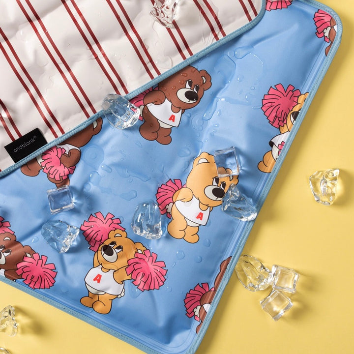 ※予約販売【andblank】Joy Bear Stripe Reversible Cool Mat